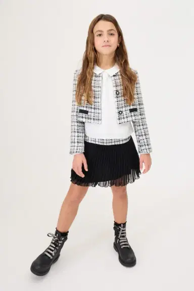 Monnalisa Checked plissé skirt | Thumbnail 5 Monnalisa Checked plissé skirt | Thumbnail 5