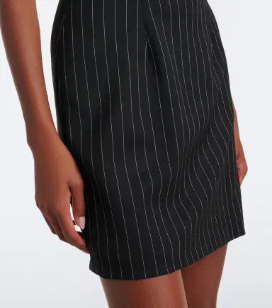 Dolce & Gabbana Pinstriped wool and silk-blend bustier dress | Thumbnail 4 Dolce & Gabbana Pinstriped wool and silk-blend bustier dress | Thumbnail 4