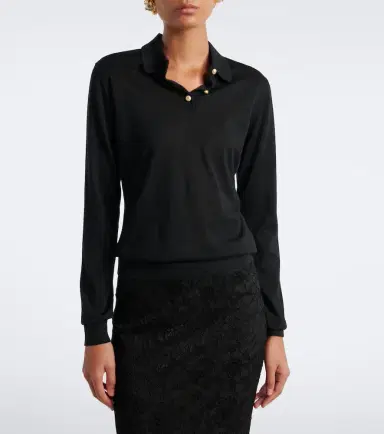Dolce & Gabbana Embellished cashmere polo sweater | Thumbnail 6 Dolce & Gabbana Embellished cashmere polo sweater | Thumbnail 6