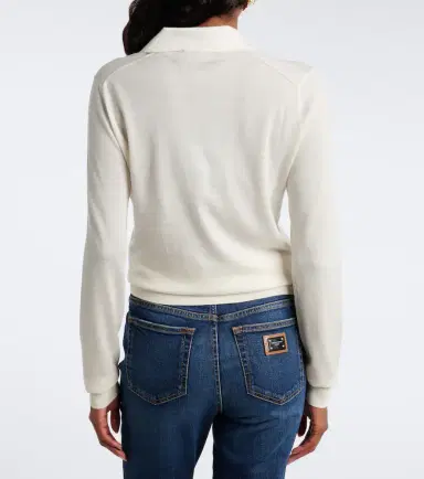Dolce & Gabbana Embellished cashmere-blend polo sweater | Thumbnail 5 Dolce & Gabbana Embellished cashmere-blend polo sweater | Thumbnail 5