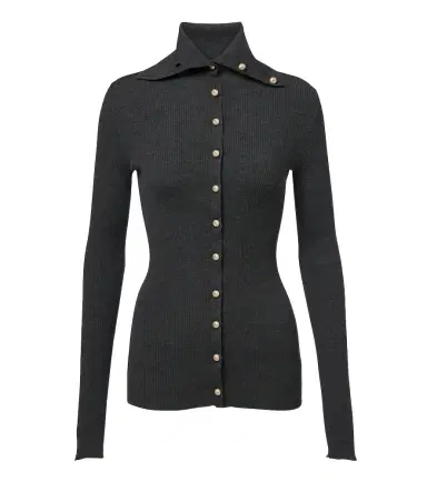 Dolce & Gabbana Embellished ribbed-knit wool cardigan | Thumbnail 1 Dolce & Gabbana Embellished ribbed-knit wool cardigan | Thumbnail 1