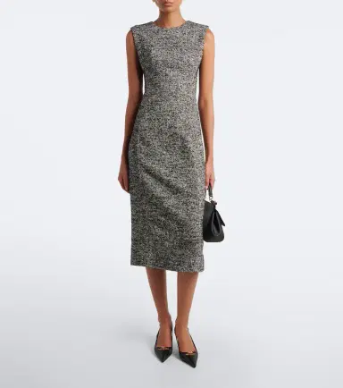 Dolce & Gabbana Wool and silk-blend tweed midi dress | Thumbnail 4 Dolce & Gabbana Wool and silk-blend tweed midi dress | Thumbnail 4