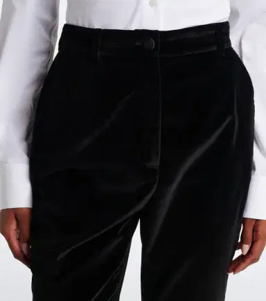 Dolce & Gabbana Cotton and silk-blend velvet slim pants | Thumbnail 2 Dolce & Gabbana Cotton and silk-blend velvet slim pants | Thumbnail 2