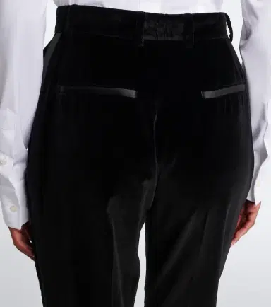 Dolce & Gabbana Cotton and silk-blend velvet slim pants | Thumbnail 4 Dolce & Gabbana Cotton and silk-blend velvet slim pants | Thumbnail 4