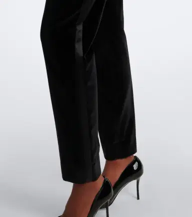 Dolce & Gabbana Cotton and silk-blend velvet slim pants | Thumbnail 5 Dolce & Gabbana Cotton and silk-blend velvet slim pants | Thumbnail 5