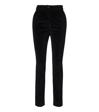 Dolce & Gabbana Cotton and silk-blend velvet slim pants | Thumbnail 1 Dolce & Gabbana Cotton and silk-blend velvet slim pants | Thumbnail 1