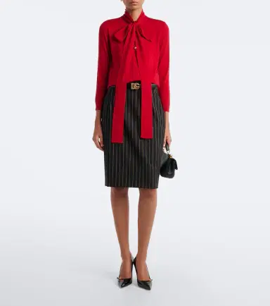 Dolce & Gabbana Pinstriped wool pencil skirt | Thumbnail 3 Dolce & Gabbana Pinstriped wool pencil skirt | Thumbnail 3