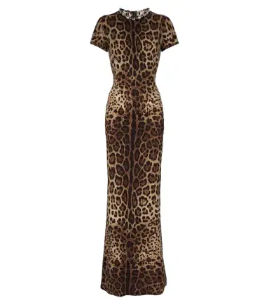 Dolce & Gabbana Embellished leopard-print silk-blend gown | Thumbnail 1 Dolce & Gabbana Embellished leopard-print silk-blend gown | Thumbnail 1