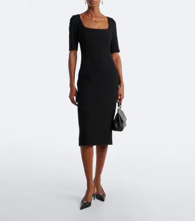 Dolce & Gabbana Virgin wool crêpe midi dress | Thumbnail 2 Dolce & Gabbana Virgin wool crêpe midi dress | Thumbnail 2