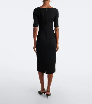 Dolce & Gabbana Virgin wool crêpe midi dress | Thumbnail 4 Dolce & Gabbana Virgin wool crêpe midi dress | Thumbnail 4