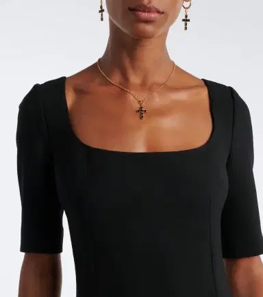 Dolce & Gabbana Virgin wool crêpe midi dress | Thumbnail 6 Dolce & Gabbana Virgin wool crêpe midi dress | Thumbnail 6