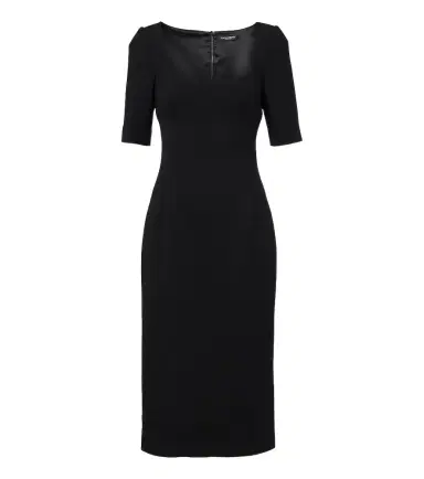 Dolce & Gabbana Virgin wool crêpe midi dress | Thumbnail 1 Dolce & Gabbana Virgin wool crêpe midi dress | Thumbnail 1