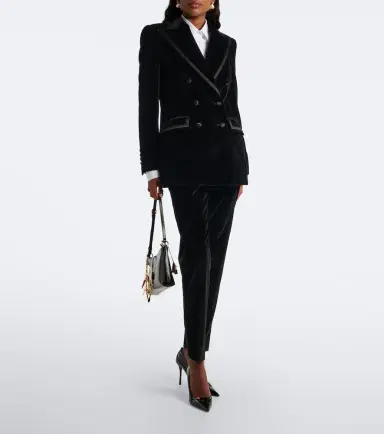 Dolce & Gabbana Cotton and silk-blend velvet blazer | Thumbnail 2 Dolce & Gabbana Cotton and silk-blend velvet blazer | Thumbnail 2