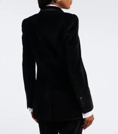 Dolce & Gabbana Cotton and silk-blend velvet blazer | Thumbnail 3 Dolce & Gabbana Cotton and silk-blend velvet blazer | Thumbnail 3