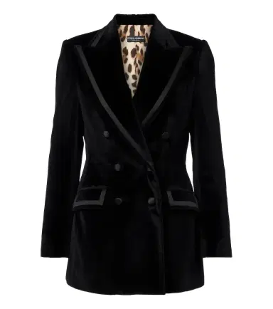 Dolce & Gabbana Cotton and silk-blend velvet blazer | Thumbnail 1 Dolce & Gabbana Cotton and silk-blend velvet blazer | Thumbnail 1