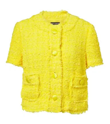 Dolce & Gabbana Cotton-blend tweet jacket | Thumbnail 1 Dolce & Gabbana Cotton-blend tweet jacket | Thumbnail 1