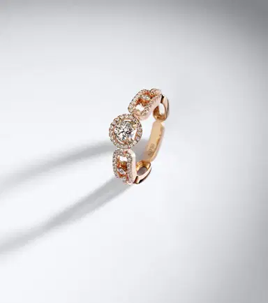 Messika Move Link Small 18kt rose gold ring with diamonds | Thumbnail 5 Messika Move Link Small 18kt rose gold ring with diamonds | Thumbnail 5