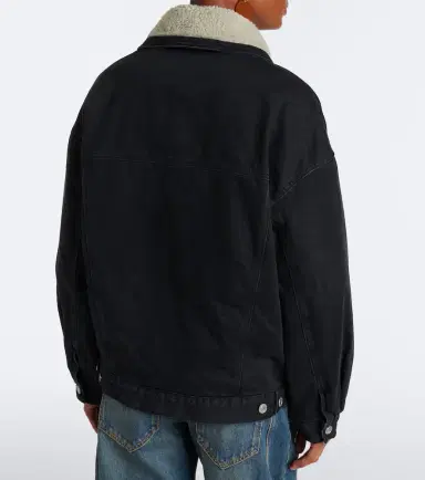 Isabel Marant Pimia fleece-trimmed denim jacket | Thumbnail 3 Isabel Marant Pimia fleece-trimmed denim jacket | Thumbnail 3