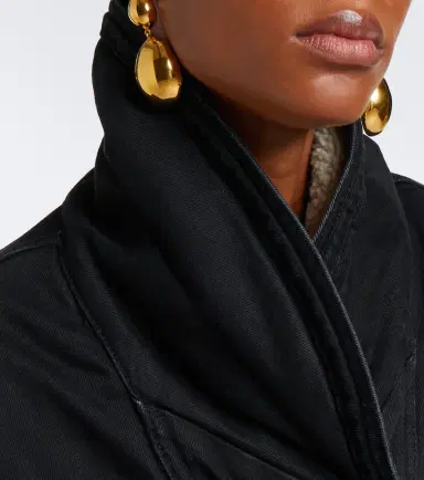 Isabel Marant Pimia fleece-trimmed denim jacket | Thumbnail 6 Isabel Marant Pimia fleece-trimmed denim jacket | Thumbnail 6
