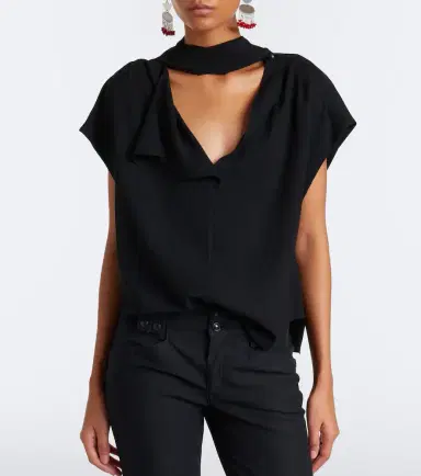 Isabel Marant Selene tie-neck crêpe blouse | Thumbnail 3 Isabel Marant Selene tie-neck crêpe blouse | Thumbnail 3