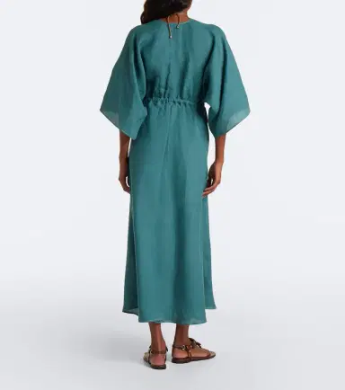 Eres Brilliance linen midi dress | Thumbnail 4 Eres Brilliance linen midi dress | Thumbnail 4
