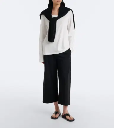 The Row Cosmo cropped wool wide-leg pants | Thumbnail 2 The Row Cosmo cropped wool wide-leg pants | Thumbnail 2