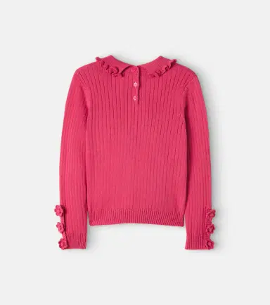 Emile et Ida Floral-appliqué ribbed-knit cotton sweater | Thumbnail 3 Emile et Ida Floral-appliqué ribbed-knit cotton sweater | Thumbnail 3