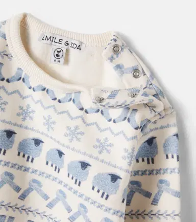 EMILE & IDA Baby printed cotton fleece sweatshirt | Thumbnail 2 EMILE & IDA Baby printed cotton fleece sweatshirt | Thumbnail 2