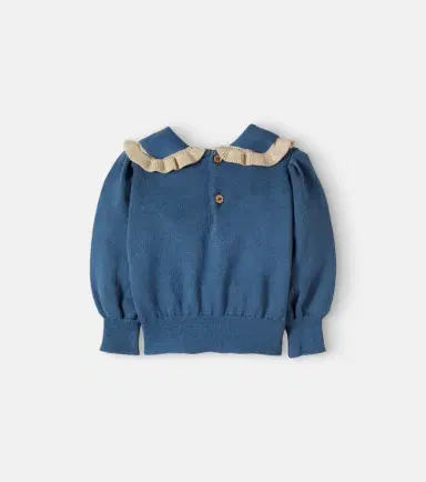 Emile et Ida Baby ruffled cotton jacquard sweater | Thumbnail 3 Emile et Ida Baby ruffled cotton jacquard sweater | Thumbnail 3