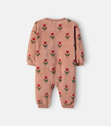 Emile et Ida Baby floral cotton-blend velvet onesie | Thumbnail 2 Emile et Ida Baby floral cotton-blend velvet onesie | Thumbnail 2