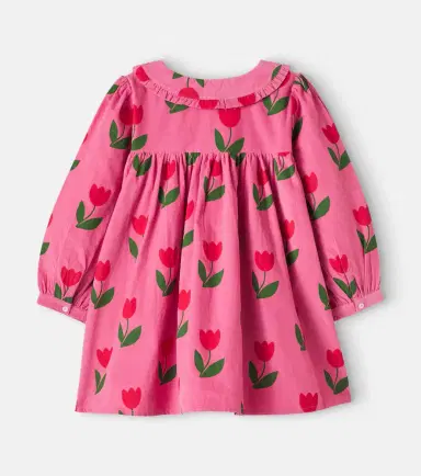 Emile et Ida Floral ruffled cotton corduroy dress | Thumbnail 2 Emile et Ida Floral ruffled cotton corduroy dress | Thumbnail 2