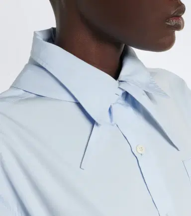 Prada Tie-neck cotton poplin shirt | Thumbnail 2 Prada Tie-neck cotton poplin shirt | Thumbnail 2