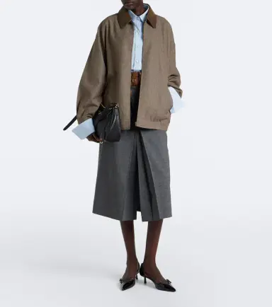 Prada Tie-neck cotton poplin shirt | Thumbnail 7 Prada Tie-neck cotton poplin shirt | Thumbnail 7