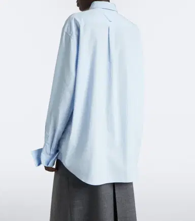Prada Tie-neck cotton poplin shirt | Thumbnail 8 Prada Tie-neck cotton poplin shirt | Thumbnail 8