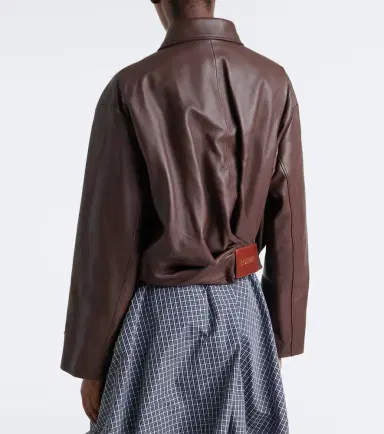 Loewe Draped leather jacket | Thumbnail 2 Loewe Draped leather jacket | Thumbnail 2
