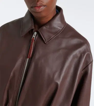 Loewe Draped leather jacket | Thumbnail 4 Loewe Draped leather jacket | Thumbnail 4