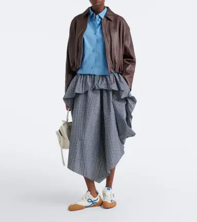 Loewe Draped leather jacket | Thumbnail 6 Loewe Draped leather jacket | Thumbnail 6