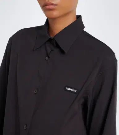 Miu Miu Cotton-blend poplin shirt | Thumbnail 4 Miu Miu Cotton-blend poplin shirt | Thumbnail 4