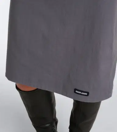 Miu Miu Cotton-blend poplin pencil skirt | Thumbnail 4 Miu Miu Cotton-blend poplin pencil skirt | Thumbnail 4