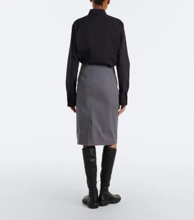 Miu Miu Cotton-blend poplin pencil skirt | Thumbnail 5 Miu Miu Cotton-blend poplin pencil skirt | Thumbnail 5