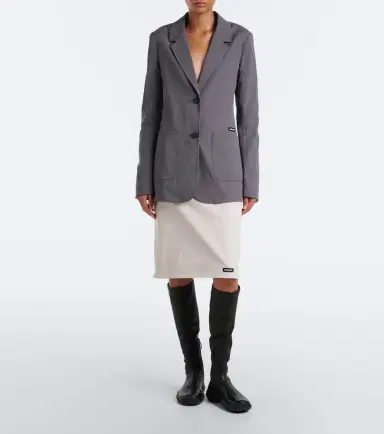Miu Miu Cotton-blend poplin pencil skirt | Thumbnail 5 Miu Miu Cotton-blend poplin pencil skirt | Thumbnail 5