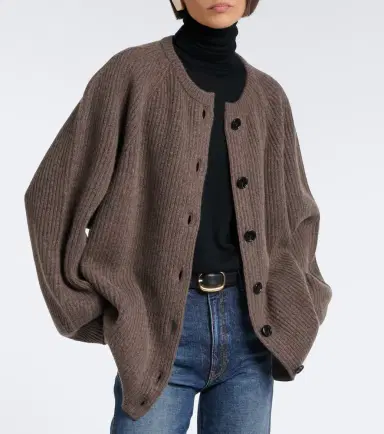 Nour Hammour Laurel oversized cashmere and wool cardigan | Thumbnail 2 Nour Hammour Laurel oversized cashmere and wool cardigan | Thumbnail 2