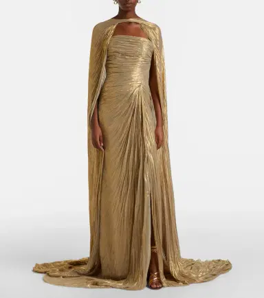 Marmar Halim Pleated caped bustier gown | Thumbnail 2 Marmar Halim Pleated caped bustier gown | Thumbnail 2