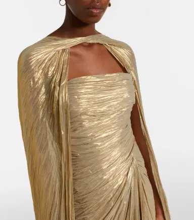 Marmar Halim Pleated caped bustier gown | Thumbnail 3 Marmar Halim Pleated caped bustier gown | Thumbnail 3