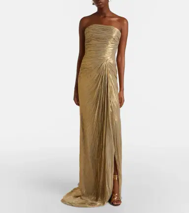 Marmar Halim Pleated caped bustier gown | Thumbnail 5 Marmar Halim Pleated caped bustier gown | Thumbnail 5