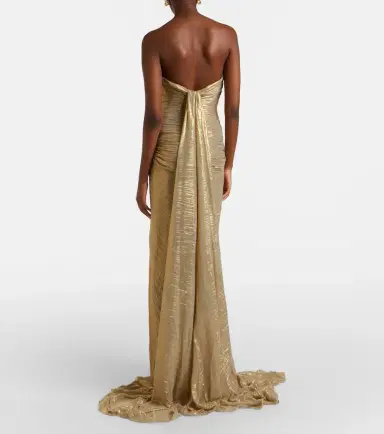 Marmar Halim Pleated caped bustier gown | Thumbnail 6 Marmar Halim Pleated caped bustier gown | Thumbnail 6