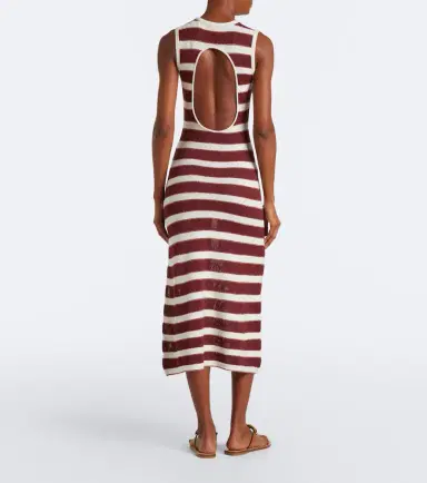 Eres Régulière striped cotton-blend midi dress | Thumbnail 3 Eres Régulière striped cotton-blend midi dress | Thumbnail 3