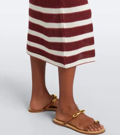 Eres Régulière striped cotton-blend midi dress | Thumbnail 4 Eres Régulière striped cotton-blend midi dress | Thumbnail 4
