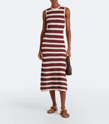 Eres Régulière striped cotton-blend midi dress | Thumbnail 5 Eres Régulière striped cotton-blend midi dress | Thumbnail 5