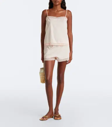 Eres Lightness lace-trimmed cotton shorts | Thumbnail 3 Eres Lightness lace-trimmed cotton shorts | Thumbnail 3